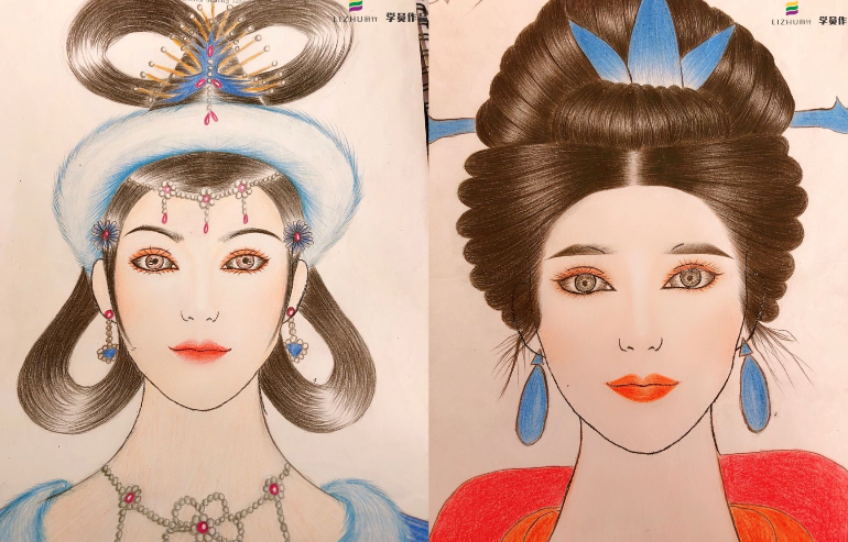 想學(xué)這些紙妝美人圖，快來(lái)廣西化妝培訓(xùn)學(xué)校