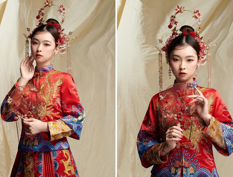 中式秀禾新娘，展示廣西彩妝培訓(xùn)學(xué)校實力