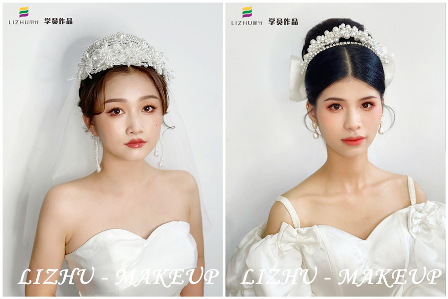 時(shí)尚新娘系列圖片，廣西南寧化妝學(xué)校新娘妝作品