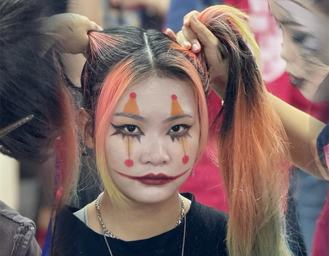 萬圣節(jié)妝容圖片，南寧化妝彩妝造型培訓學校作品