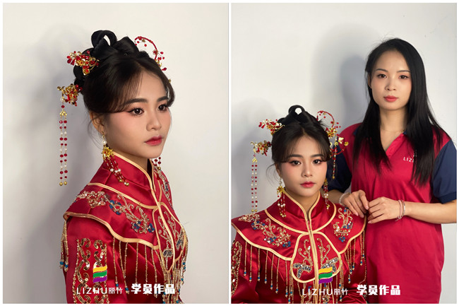 新中式新娘，實(shí)力演繹廣西學(xué)化妝去哪里？