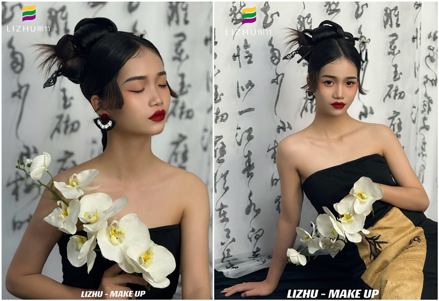 新中式國風造型，南寧人物寫真化妝學校作品