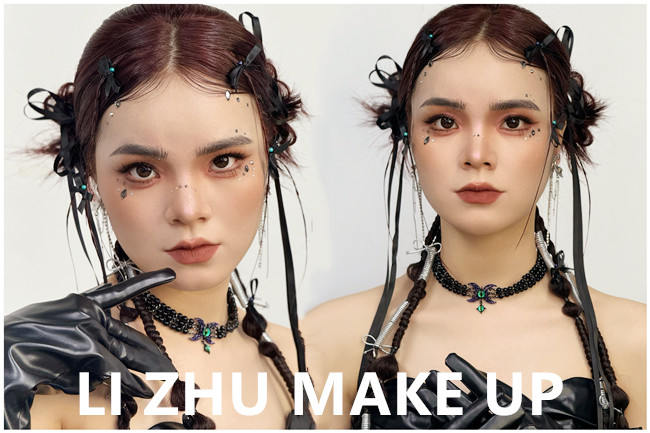 千禧風(fēng)Y2K造型，南寧個(gè)人化妝寫(xiě)真學(xué)習(xí)作品