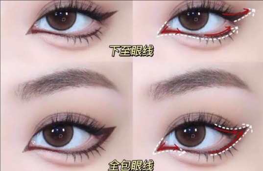 不同部位貓眼眼線教程，南寧化妝技術(shù)專業(yè)學校分享