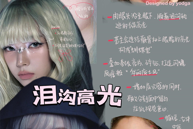 韓國(guó)蕞流行的高光打法教程，廣西彩妝美妝師分享
