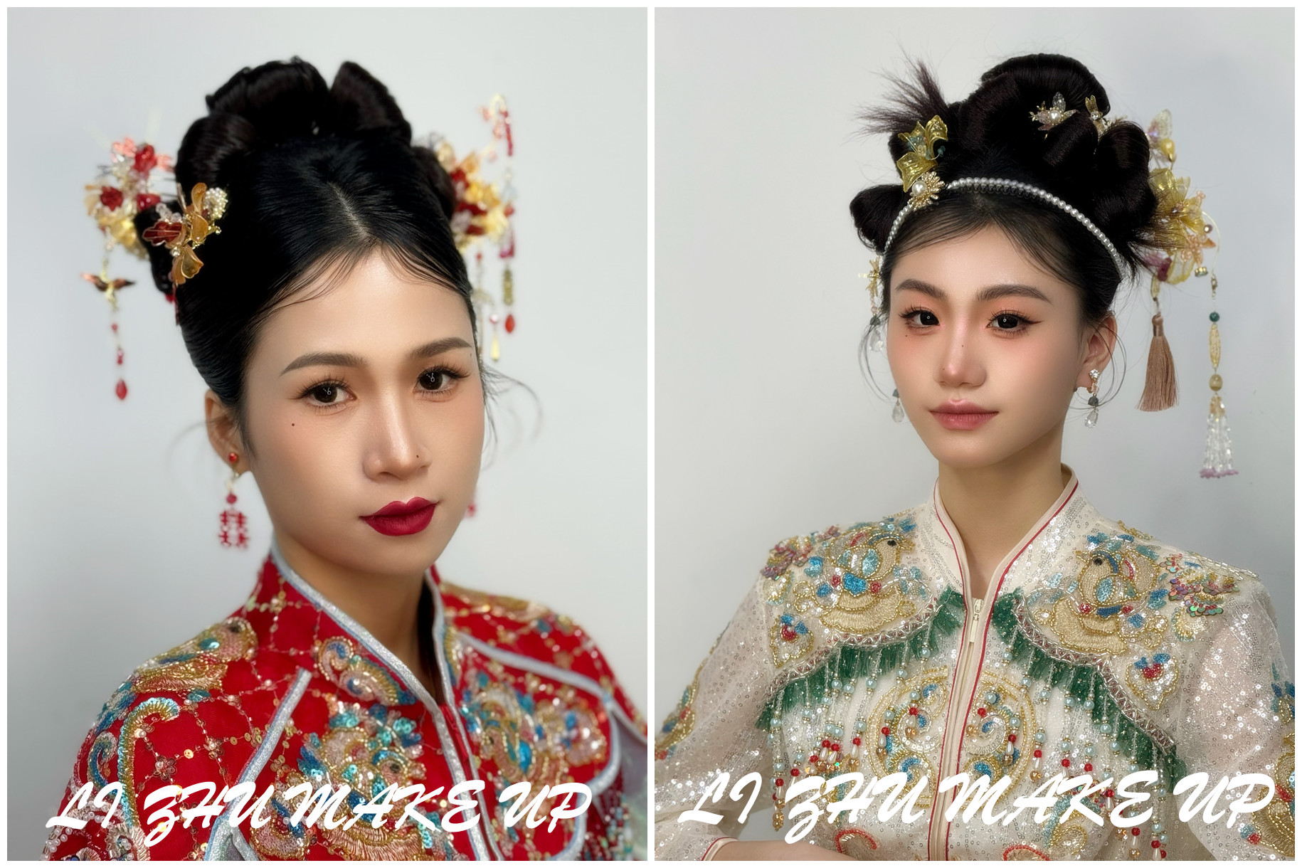 中式新娘造型分享 | 南寧學化妝高彩培訓作品