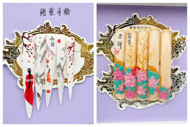 適合新年的國風(fēng)美甲，廣西職業(yè)教育學(xué)員作品展示