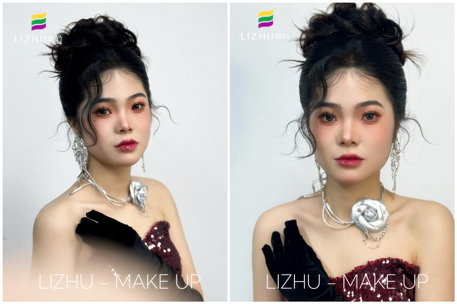  千金禮服造型，廣西學(xué)彩妝造型影樓作品