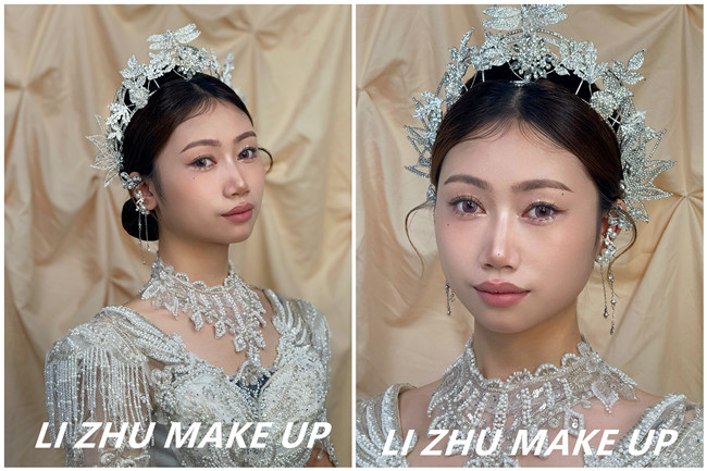 輕奢時尚新娘造型，廣西化妝學校前十作品欣賞