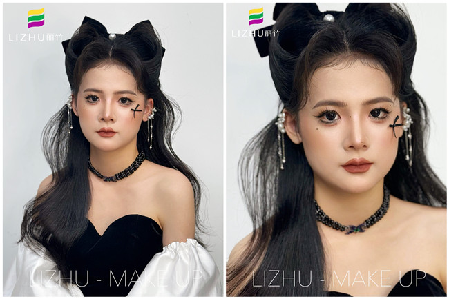 復(fù)古貓耳造型，南寧化妝培訓(xùn)中心課堂作品