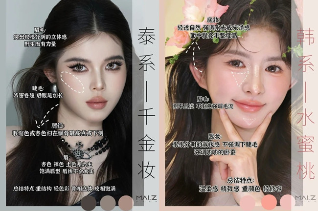 不同妝容解析，南寧專業(yè)化妝培訓(xùn)